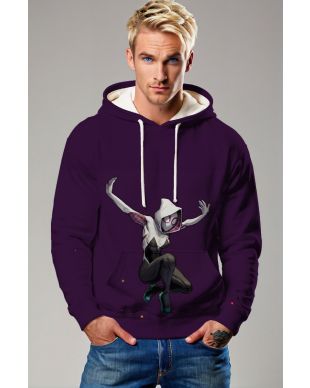 Spider-Woman Hoodie - Purple Glow