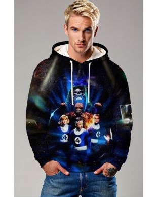 Black Fantastic Four Hoodie – Bold Style & Everyday Warmth