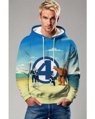 Blue Fantastic Four Hoodie – Heroic Streetwear Essential