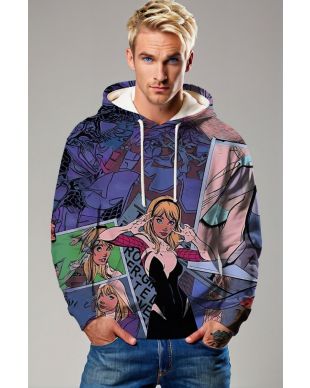 Purple Spider-Woman Hoodie – Cozy Superhero Fashion