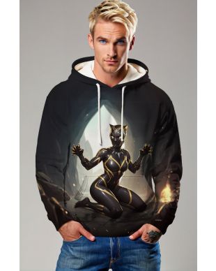 Black Panther Gray Hoodie – Wakanda-Inspired Streetwear