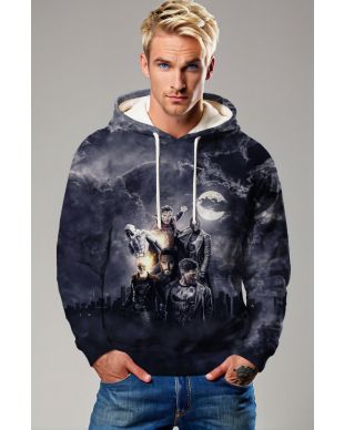 Midnight Sons by Agt Design Black Hoodie