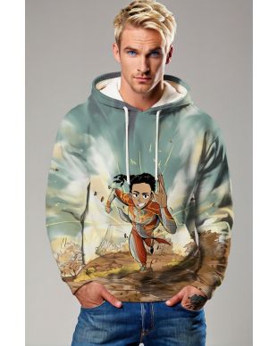 Embrace the speed of the Makkari Hoodie, featuring a high-energy design of Makkari