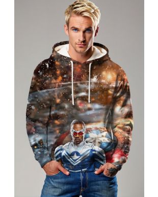 Embrace  new Captain America with the Sam Wilson Hoodie