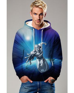 Silver Surfer (Norrin Radd) Hoodie - Cosmic Energy Unleashed
