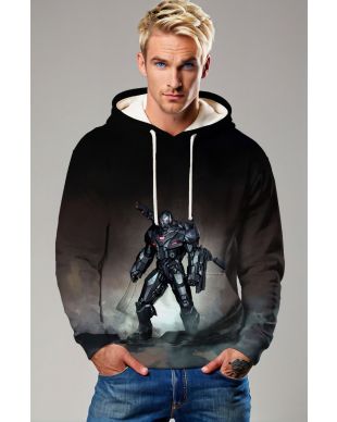 War Machine (James Rhodes) Hoodie - Armored Power in Motion