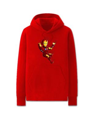 Iron Man Solid Color Iron Man Car Marvel Inspired Hoodie Solid