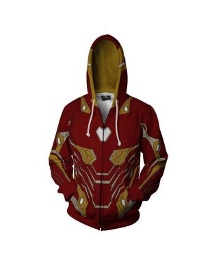 Iron Man Zip Up Iron Man Mark Marvel Inspired Zip Up Hoodie