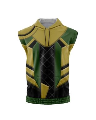 Loki Cosplay Marvel Sleeveless Hoodie