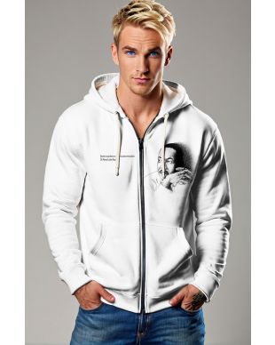 Independence Day Freedom Statue Splatter Paint White Hoodie