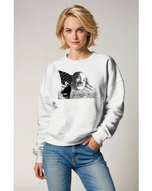 Martin Luther King Comfort Soft White Crewneck Sweatshirt