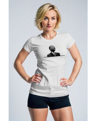 Minimalist Martin Luther King Graphic White Fashion TShirt