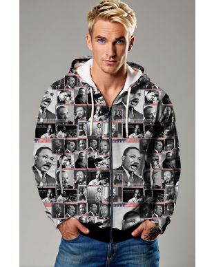 Cool Street Art Liberty Statue Independence Day Graphic Zip Up Hoodie