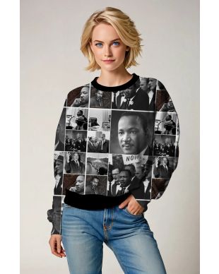 Martin Luther King Inspirational Graphic Crewneck Sweatshirt