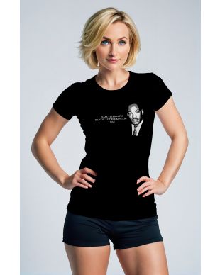Martin Luther King Graphic Black Loose Fit TShirt