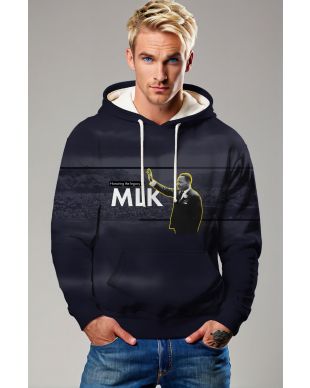 Martin Luther King Inspirational Navy Blue Graphic Hoodie