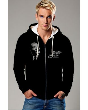 Blue Independence Day Patriotic USA Flag Liberty Statue Zip Hoodie