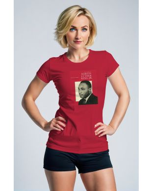 Radiant Red Graphic Print Martin Luther King Stylish TShirt