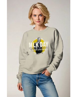 Martin Luther King Inspired Fashion Print Casual Crewneck Sweatshirt