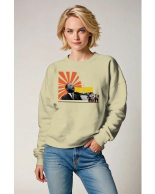 Vibrant Leader Martin Luther King Yellow Crewneck Sweatshirt