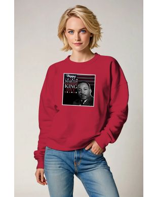 Martin Luther King Fashion Graphic Crewneck Sweatshirt