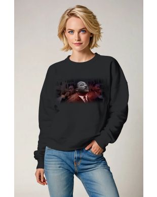 Urban Trendy Martin Luther King Graphic Crewneck Sweatshirt