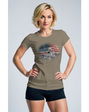 Comfort Fit MLK Khaki T-Shirt with Trendy Street Prints