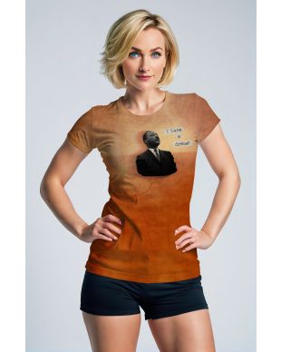 Martin Luther King Orange Vintage Graphic Tee