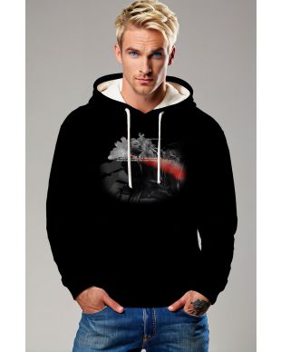 Modern Black Martin Luther King Graphic Hoodie