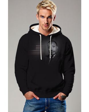Modern Martin Luther King Fashion Print Hoodie