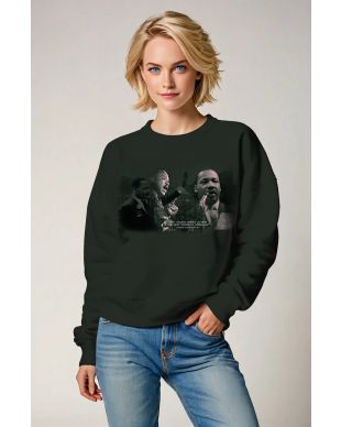 Black Fashion Martin Luther King Graphic Avant-Garde Comfort Crewneck Sweatshirt