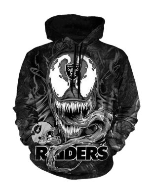 Pullover Black Okland Raiders Venom Hoodie Black
