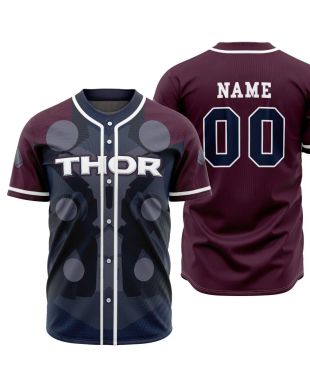Personalized Thor Marvel Baseball Jersey