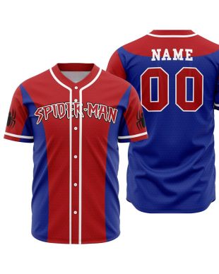 Personalized Spiderman Marvel Baseball Jersey