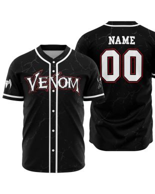 Personalized Venom Marvel Baseball Jersey