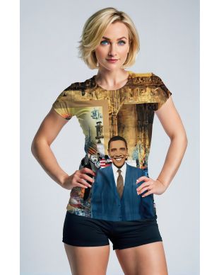 Comfortable Stylish Obama Presidential Memorial Yellow TShirt