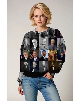 Black Presidential Portrait Crewneck Sweatshirt