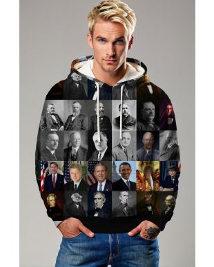 Black Presidential Portrait Hoodie