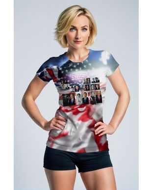 Comfortable Red Presidential Portrait Graphic TShirt