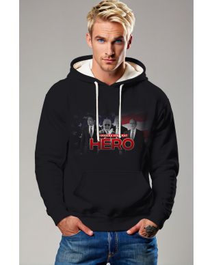 Black Presidential Memorial Hoodie With Hero Print