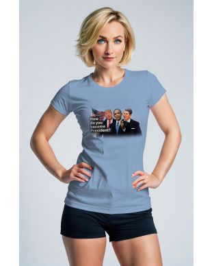 Presidential Memorial Blue Soft Comfort TShirt USA Flag Presidents Print