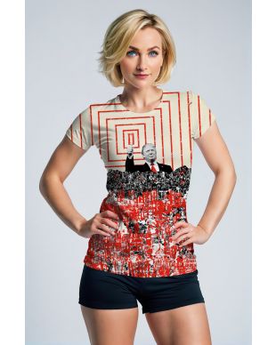 Comfortable Casual Red Trump Presidential Memorial Graphic TShirt