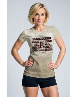 Presidential Portrait Blue Stylish Stamp Print TShirt