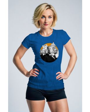 Presidential Memorial Loose Fit Blue Graphic TShirt
