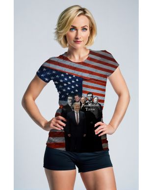 Unisex Orange Oversized USA Flag Presidential TShirt