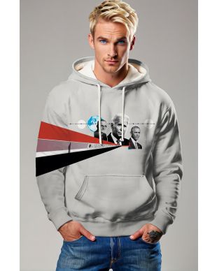 Unisex Gray Graphic Hoodie Presidential Memorial Design