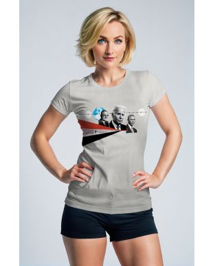 Gray Presidential Memorial Graphic Tee Unisex Casual Trendy TShirt