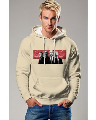 Vintage Presidential Portrait Hoodie Yellow Fashion Apparel