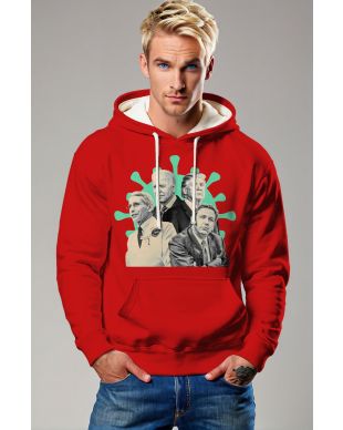 Bold Red Presidential Memorial Graphic Hoodie