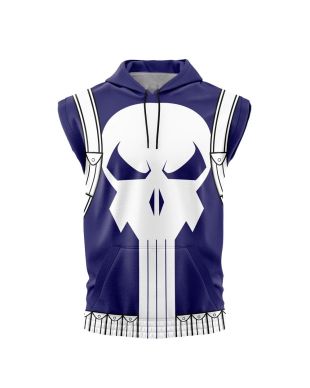Punisher 90s Arcade Marvel Sleeveless Hoodie
